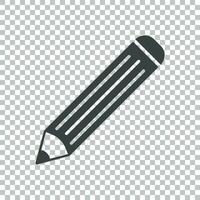 Pencil pictogram icon. Simple flat illustration for business, marketing internet concept on isolated background. Trendy modern vector symbol for web site design or mobile app