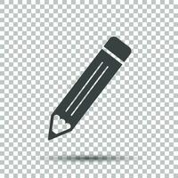 Pencil pictogram icon. Simple flat illustration for business, marketing internet concept on isolated background. Trendy modern vector symbol for web site design or mobile app