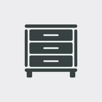 Cupboard icon on white background. Modern flat pictogram for business, marketing, internet. Simple flat vector symbol for web site design.