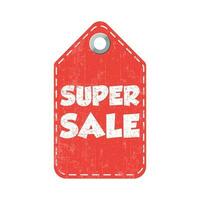 Super sale hang tag. Vector illustration