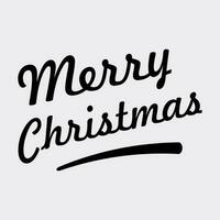 Merry Christmas text on white background. Vector illustration