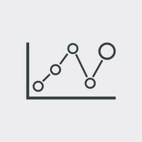 Business graph icon. Chart flat vector illustration on white background.