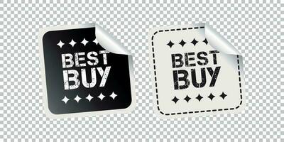 Best buy sticker. Black and white vector illustration.