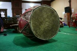 Traditional music instrument called gendang or kedang photo