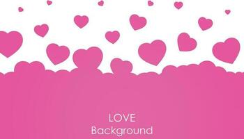 Flying heart background. Love vector illustration. Valentine day