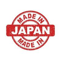 Made in Japan red stamp. Vector illustration on white background