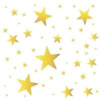 Abstract falling star vector. Illustration with golden christmas stars on white background vector