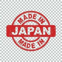 Made in Japan red stamp. Vector illustration on isolated background