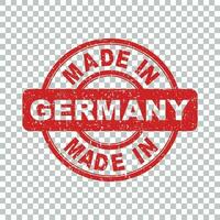 Made in Germany red stamp. Vector illustration on isolated background