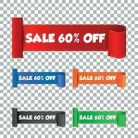 Sale 60 off sticker. Label vector illustration on isolated background