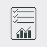 Checklist icon. Graph flat illustration vector