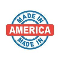 Made in America. Vector emblem flat