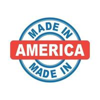 Made in America. Vector emblem flat