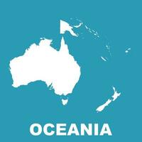 Australia y Oceanía mapa. plano vector