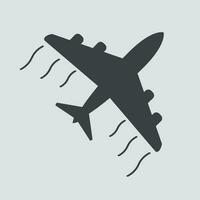 Flat airplane icon Vector