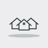 Home icon. House flat vector illustration