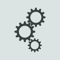 Gear flat icon vector