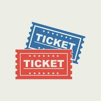 Ticket icon on white background. Vector illustration