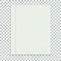 Realistic paper note on isolated background vector
