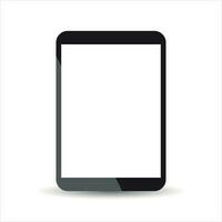 Tablet with white screen flat icon. Computer vector illustration on white background.