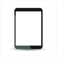 Tablet with white screen flat icon. Computer vector illustration on white background.