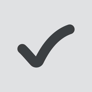 Check mark button. Icon vector flat