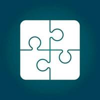 Puzzle icon flat illustration vector