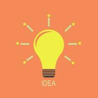 Light bulb icon. Idea flat vector
