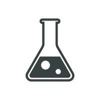 Chemical test tube pictogram icon. Laboratory glassware or beaker equipment isolated on white background. Experiment flasks. Trendy modern vector symbol. Simple flat illustration