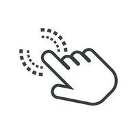 Click hand icon. Cursor finger sign flat vector. Illustration on white background. vector