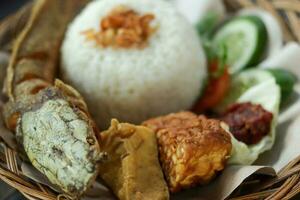 Catfish Pecel or pecel lele photo