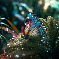 hermosa volador mariposa foto