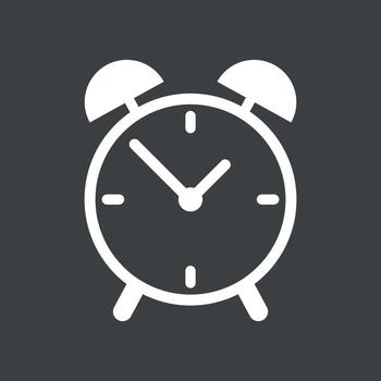 alarma reloj icono. plano diseño estilo. sencillo icono en gris antecedentes. web sitio página y móvil aplicación diseño elemento vector