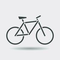 bicicleta silueta icono en blanco antecedentes. bicicleta vector ilustración en plano estilo. íconos para diseño, sitio web.