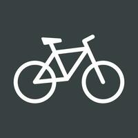 Bike icon on grey background. Bicycle vector illustration in flat style. Icons for design, website.