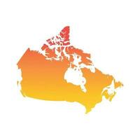 Canada map. Colorful orange vector illustration