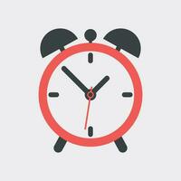 alarma reloj icono. plano diseño estilo. sencillo icono en blanco antecedentes. web sitio página y móvil aplicación diseño elemento vector