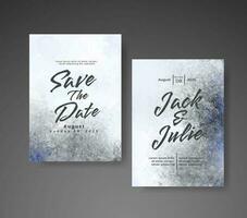 Wedding invitation with abstract watercolor background vector