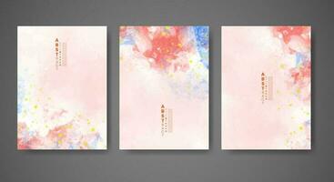 Cover template with watercolor background. Design for your cover, date, postcard, banner, logo. vector