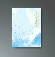 Cover template with watercolor background. Design for your cover, date, postcard, banner, logo. vector