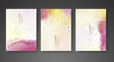 Cover template with watercolor background. Design for your cover, date, postcard, banner, logo. vector