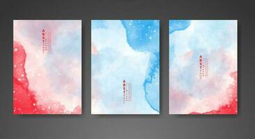 Cover template with watercolor background. Design for your cover, date, postcard, banner, logo. vector