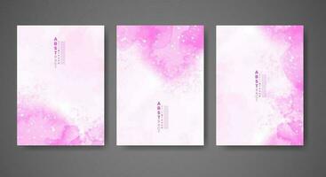 Cover template with watercolor background. Design for your cover, date, postcard, banner, logo. vector