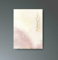 Cover template with watercolor background. Design for your cover, date, postcard, banner, logo. vector