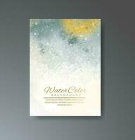 Cover template with watercolor background. Design for your cover, date, postcard, banner, logo. vector