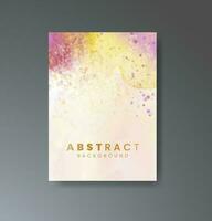 Cover template with watercolor background. Design for your cover, date, postcard, banner, logo. vector