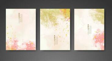 Cover template with watercolor background. Design for your cover, date, postcard, banner, logo. vector