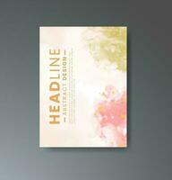 Cover template with watercolor background. Design for your cover, date, postcard, banner, logo. vector