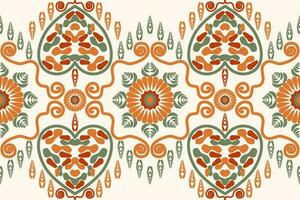 Seamless fabric pattern adorned with traditional .Design for background, carpet, wallpaper, clothing, wrapping, Batik, fabric, Vector. vector