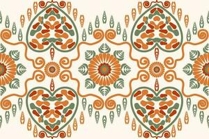 Seamless fabric pattern adorned with traditional .Design for background, carpet, wallpaper, clothing, wrapping, Batik, fabric, Vector. vector